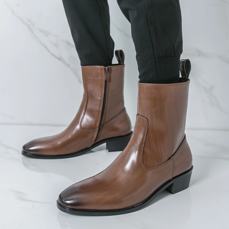 Men'S Fashion News - 클래식 편안한 앵클 부츠 패션 남성