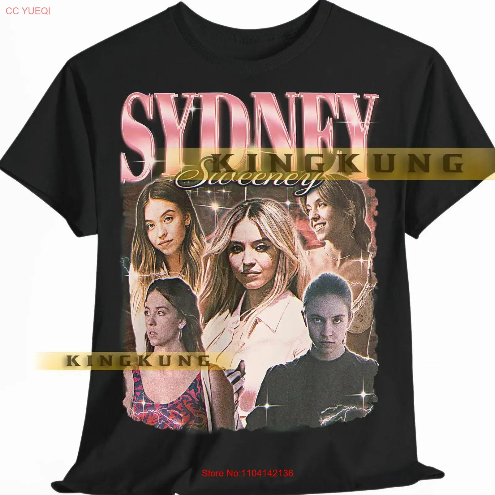 Men'S Fashion Sydney - SYDNEY SWEENEY 티셔츠 빈티지 레트로 90년대