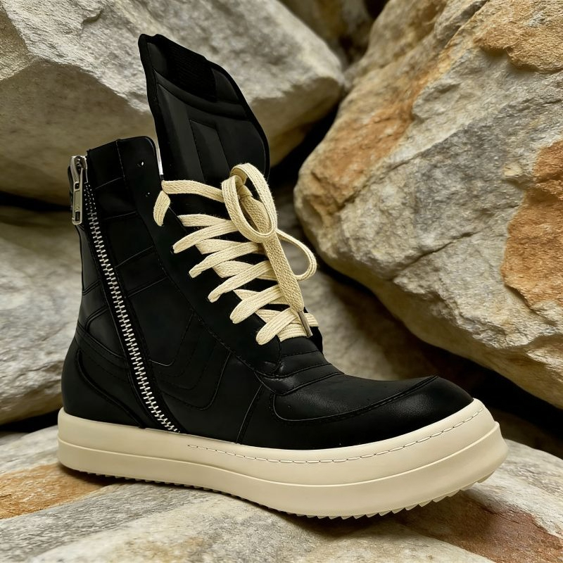 Mens Fashion Trainers - 스트리트 스타일 여성 앵클 부츠 천연