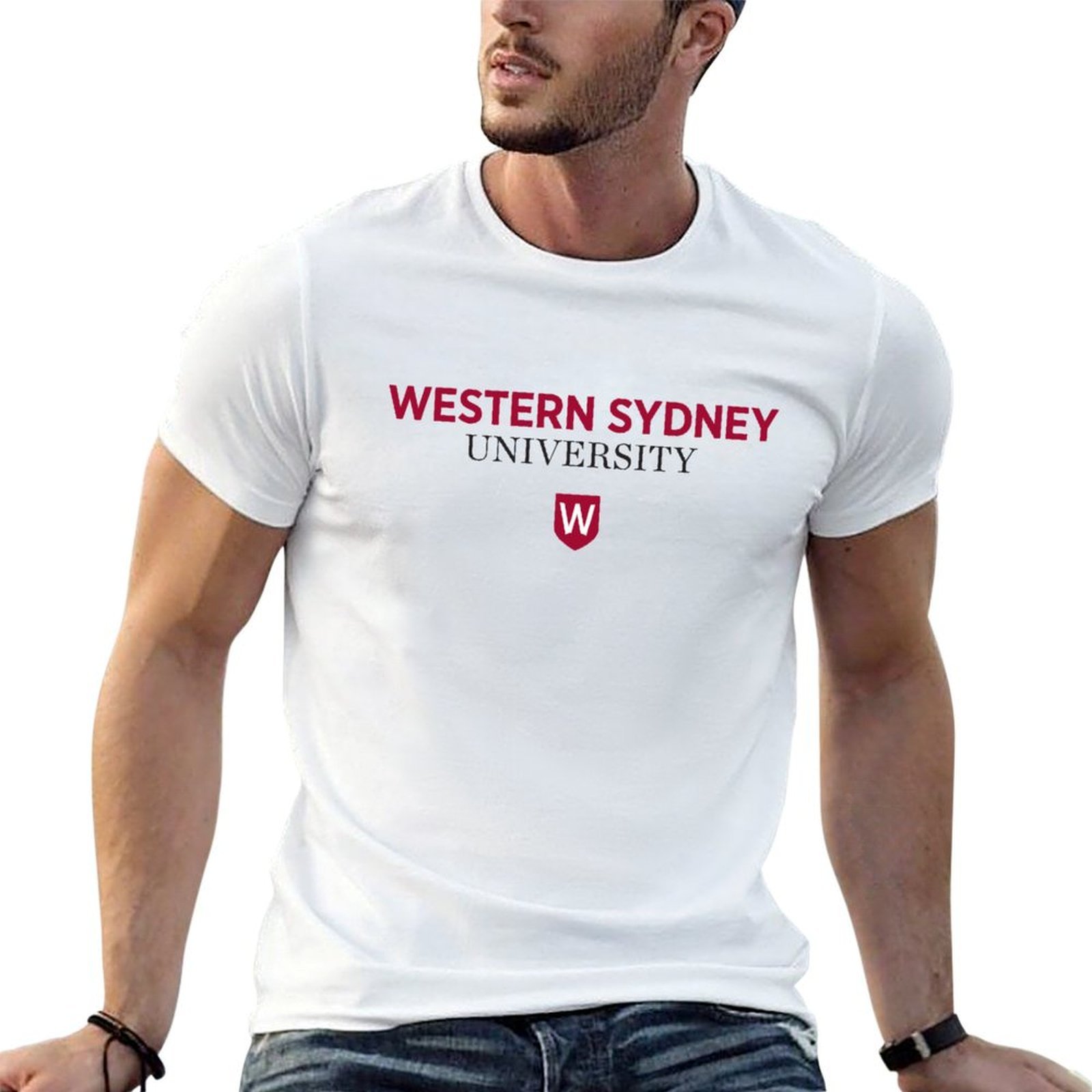 Men'S Fashion Sydney - 웨스턴 시드니 대학교 티셔츠, 한국 스타일의