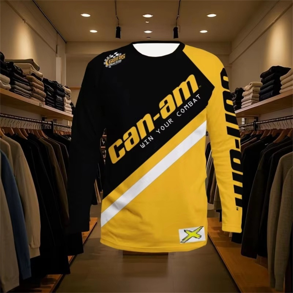 Mens Fashion Clothes - 오토바이 레이싱 남녀공용 긴소매 라운드넥 티셔츠