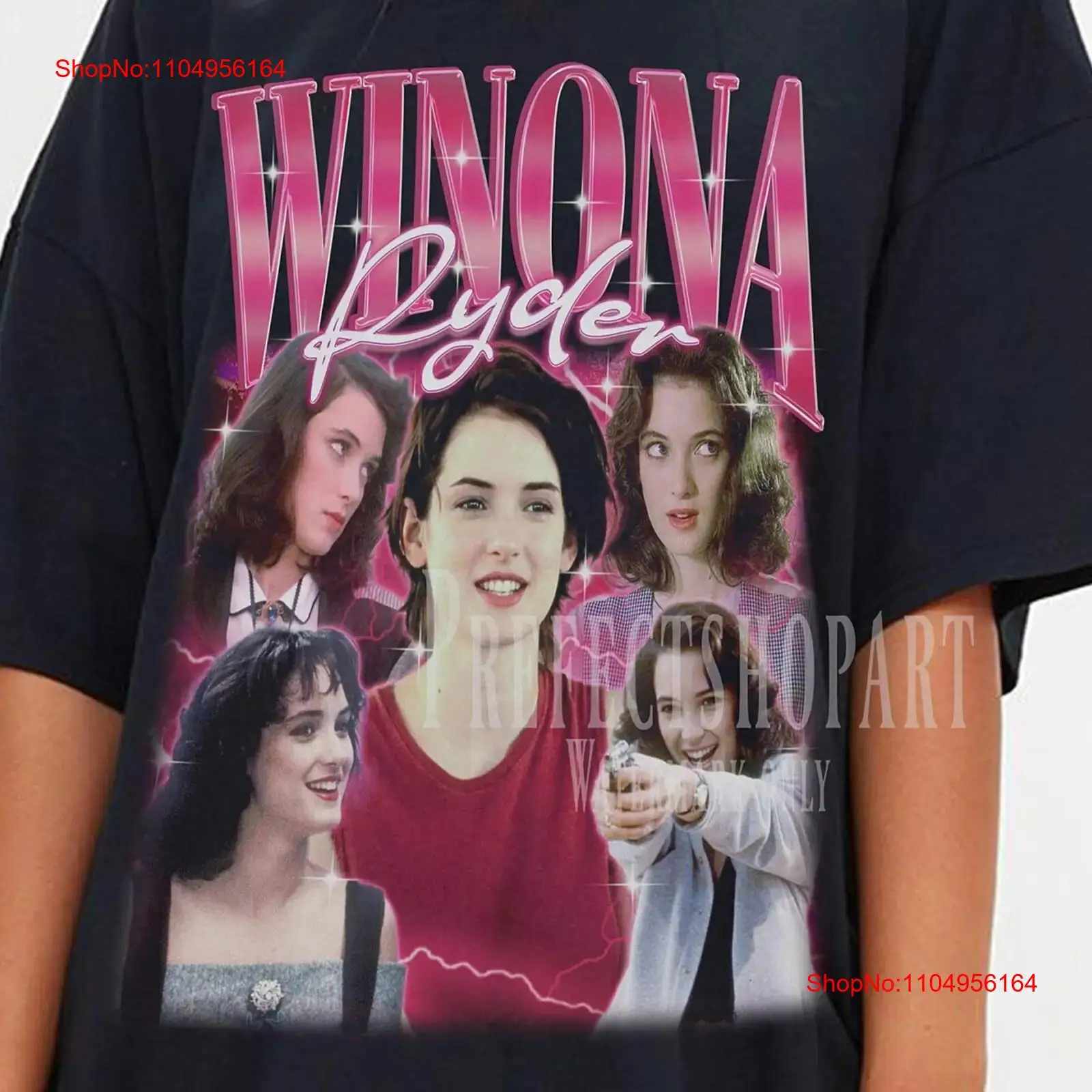 Poster Men Fashion - Winona Ryder T 셔츠 Merch Fan