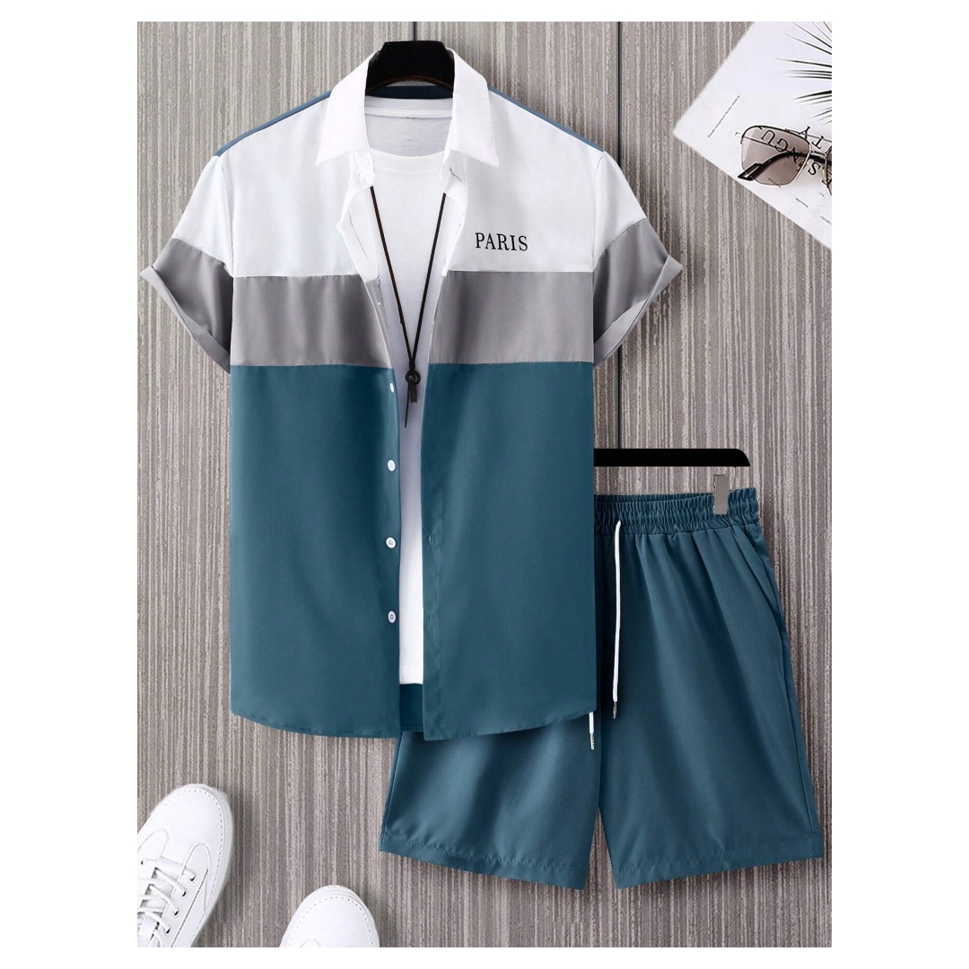 Mens Fashion Clothes - 남성 패션 정장 블루 앤 화이트
