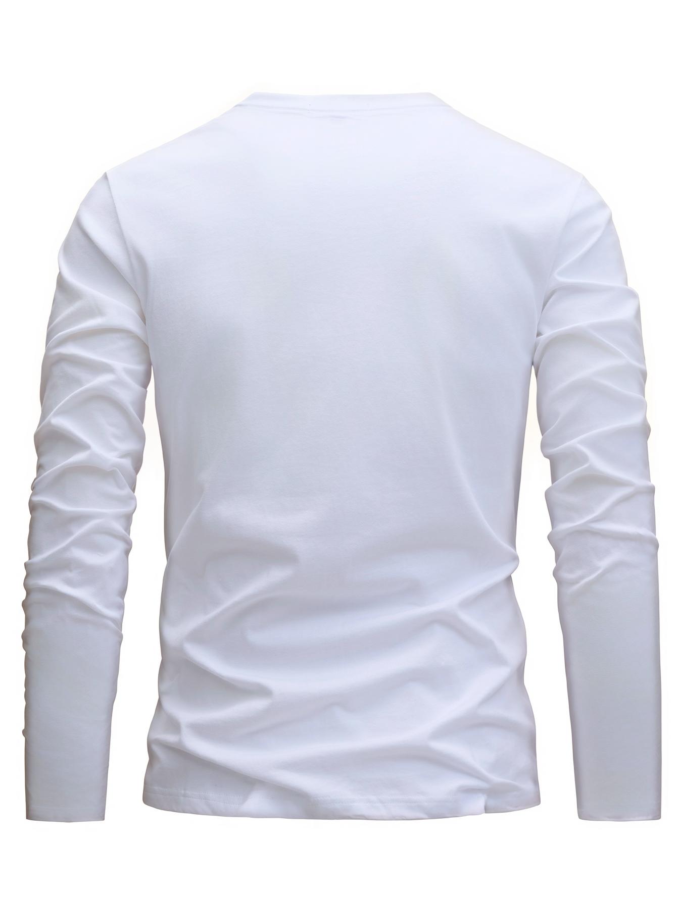 남성용 100% 순면 소재의 라운드넥 긴팔 티셔츠, 넉 - Mens Fashion Clothes 리뷰 및 가격