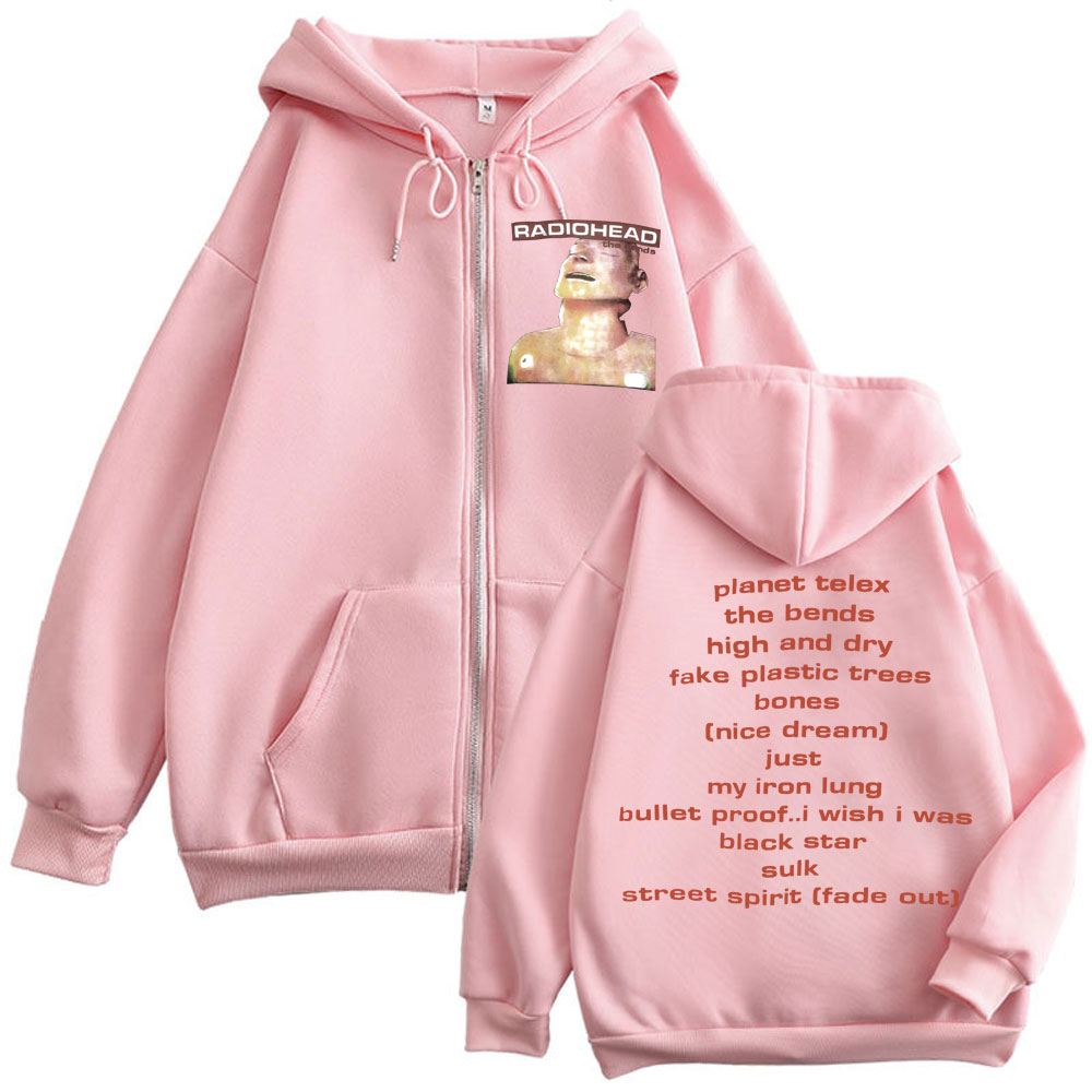 록 밴드 라디오헤드 음악 앨범 지퍼 후디 남성 여성 빈 - Mens Fashion Zip Up Hoodies 리뷰 및 가격