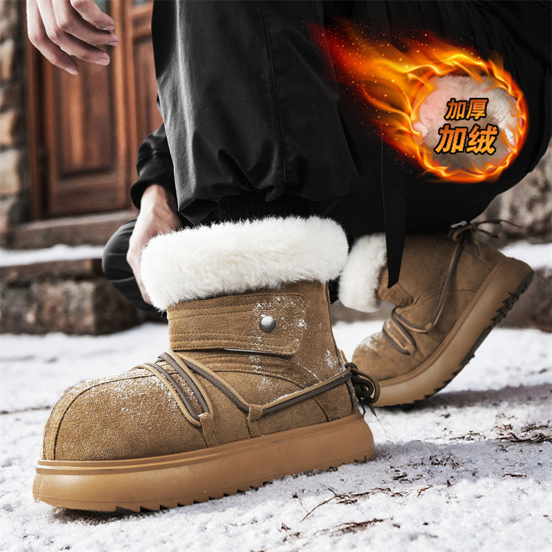 2025년 신상 겨울 남성 스노우 부츠 가죽 따뜻한 플 - Mens Fashion Trainers 리뷰 및 가격