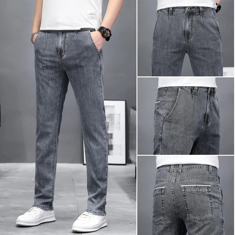 가을용 신축성 있는 스키니진, 남성용, 캐주얼 스타일, - Men'S Fashion Grey Jeans 리뷰 및 가격