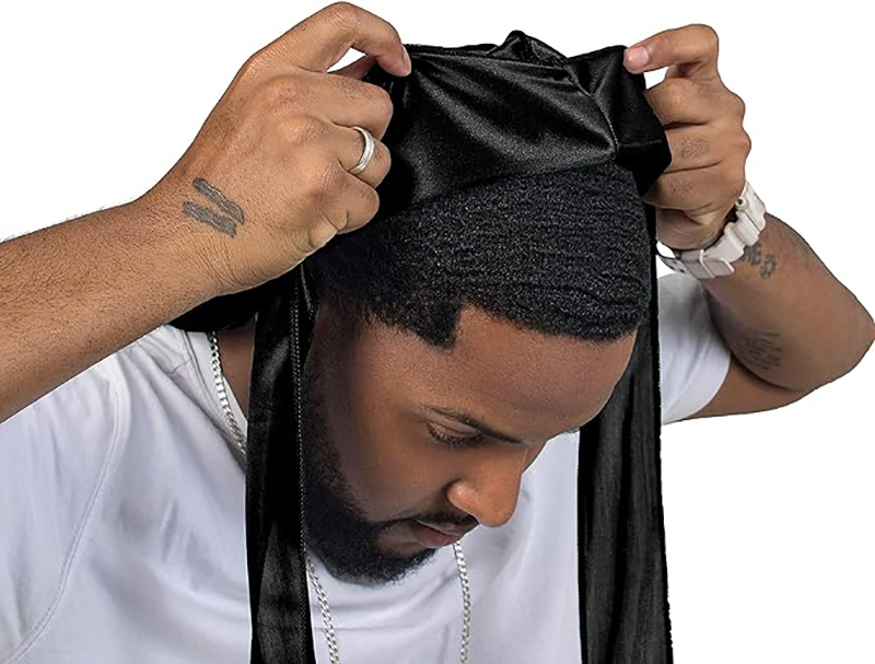 3 개/몫 긴 Durag 실크 새틴 Bandanas 모 - Men'S Fashion With Hat 리뷰 및 가격