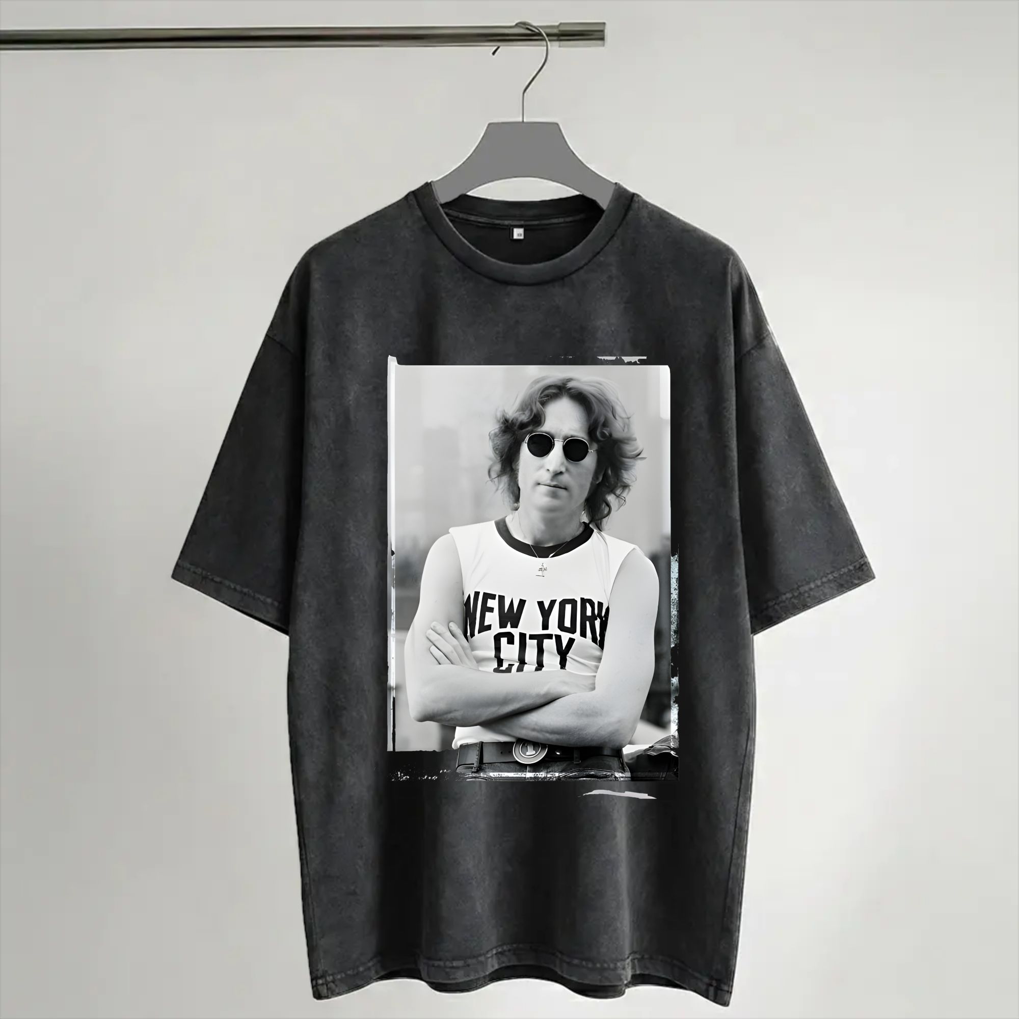 하라주쿠 워시드 셔츠 존 레논 1972 라이브 뉴욕시  - Men'S Fashion New York 리뷰 및 가격