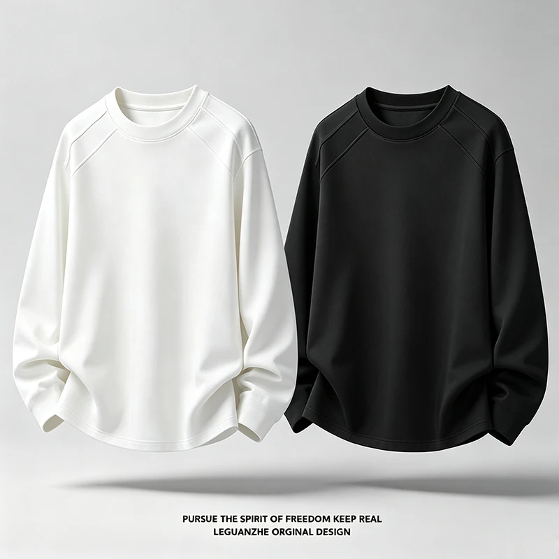 남성용 라글란 소매 긴팔 티셔츠, 넉넉한 핏, 단색,  - Men'S Fashion T Shirts 리뷰 및 가격