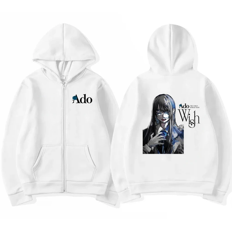 2026 Ado 그래픽 프린트 지퍼 후드티 가을 겨울  - Mens Fashion Zip Up Hoodies 리뷰 및 가격