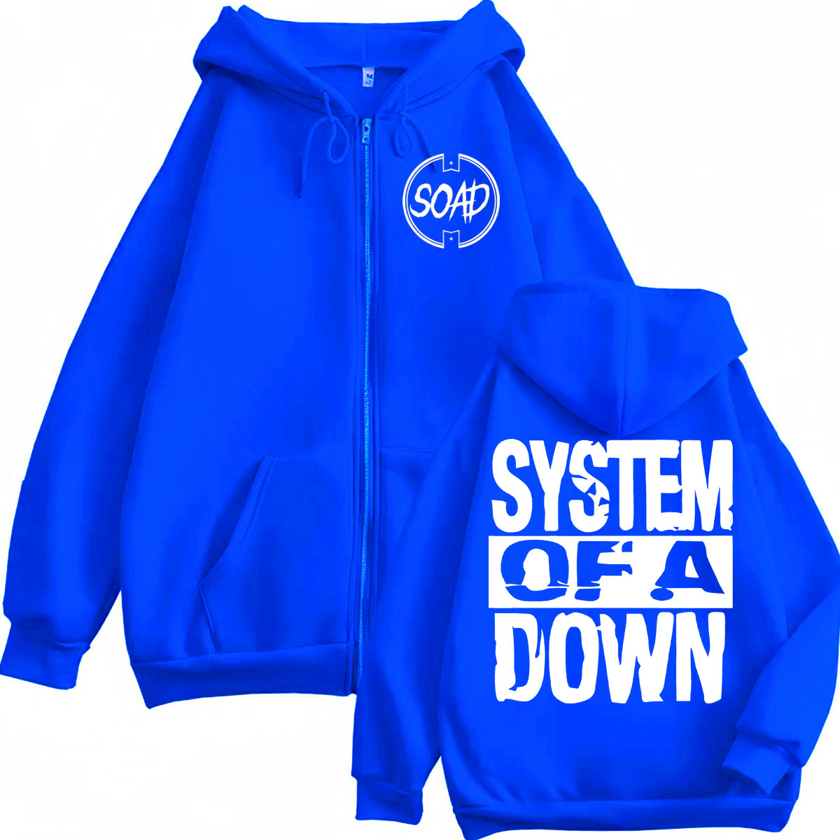 록 밴드 시스템 오브 어 다운 프린트 지퍼 후드티 고품 - Mens Fashion Zip Up Hoodies 리뷰 및 가격
