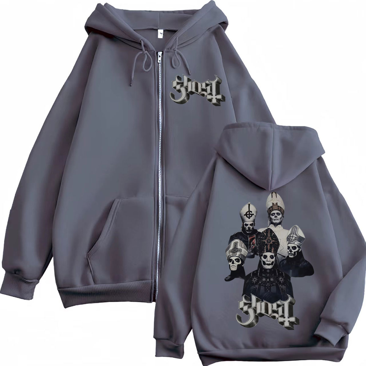 핫세일 고스트 밴드 지퍼 후드티 남녀 공용 의류 패션  - Mens Fashion Zip Up Hoodies 리뷰 및 가격