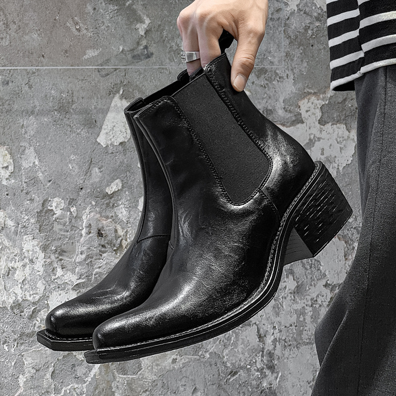 대형 사이즈 남성 패션 펑크 록 하이 첼시 부츠 블랙  - Men'S Fashion News 리뷰 및 가격