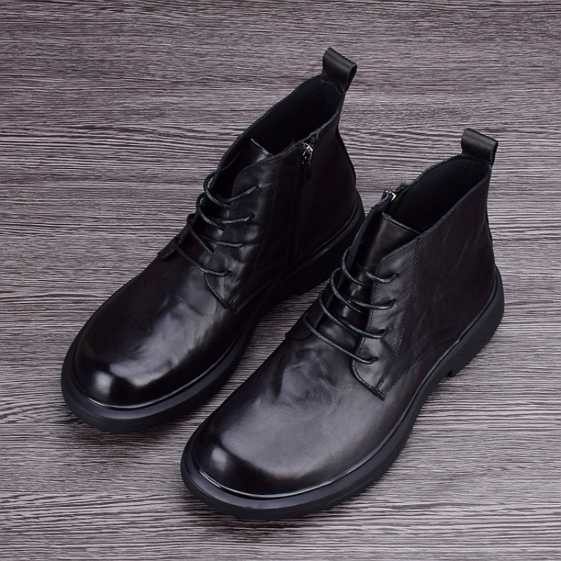 남성용 부츠 앵클 부츠 패션 캐주얼 하이탑 가죽 신발  - Men'S Fashion News 리뷰 및 가격