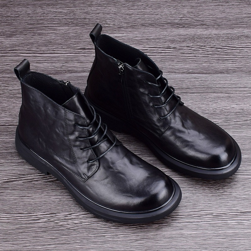 남성용 부츠 앵클 부츠 패션 캐주얼 하이탑 가죽 신발  - Men'S Fashion News 리뷰 및 가격