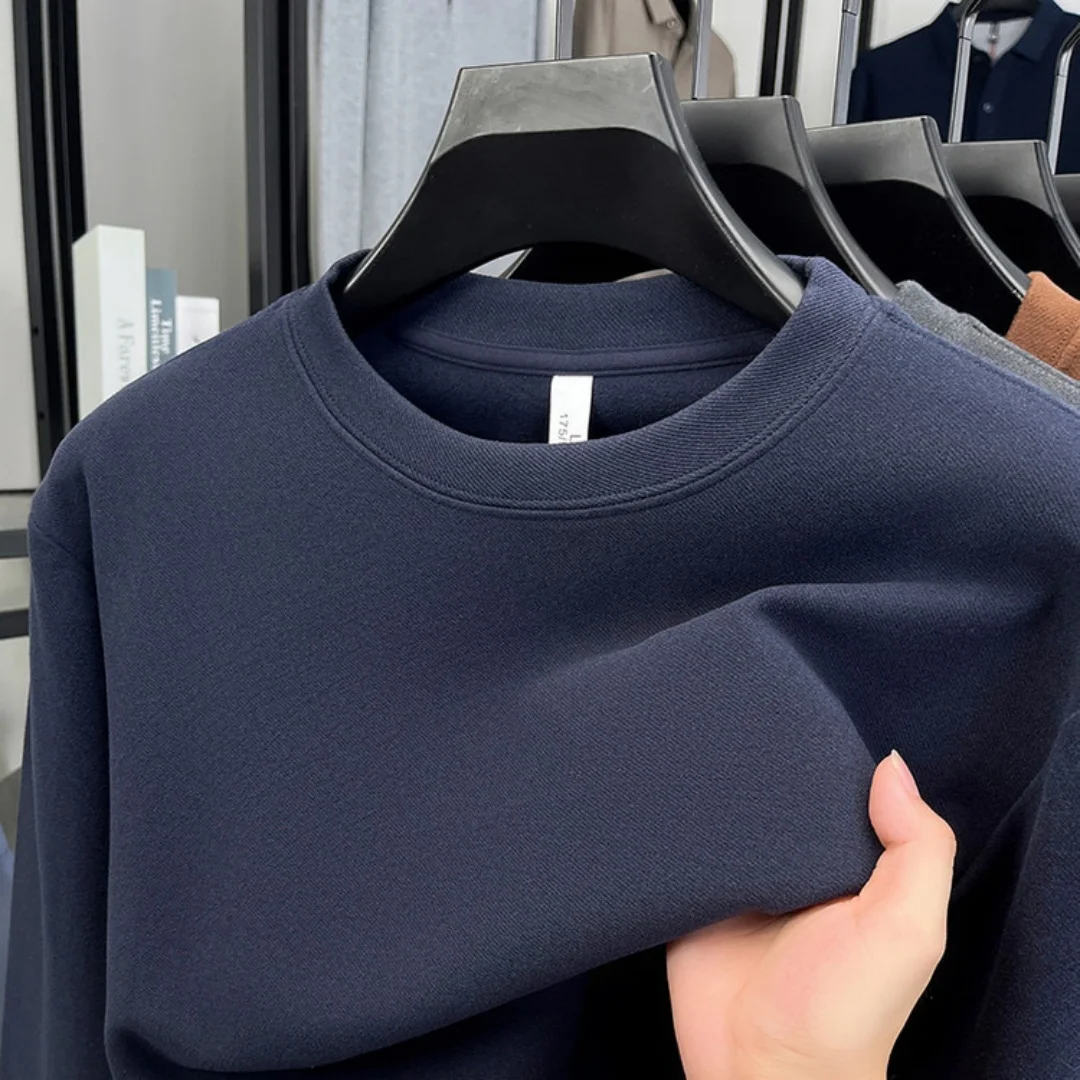 부드러운 면 소재의 고급 브랜드 남성용 긴팔 라운드넥  - Mens Fashion Clothes 리뷰 및 가격