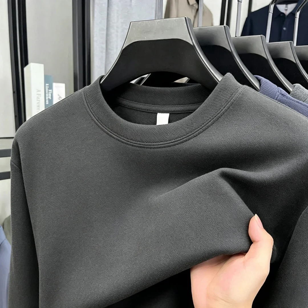 부드러운 면 소재의 고급 브랜드 남성용 긴팔 라운드넥  - Mens Fashion Clothes 리뷰 및 가격